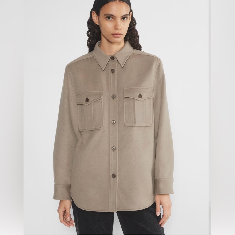 NEW🌟 Aritzia Babaton Region Jacket Size Medium Nomad Taupe Shacket
